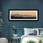 Lavender Mountain Ridge Silhouettes Wall Art