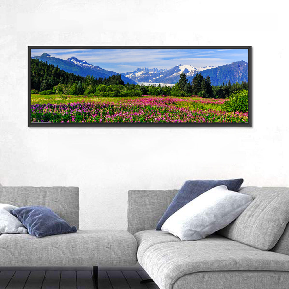 Juneau Meadow with Mendenhall Glacier Wall Art