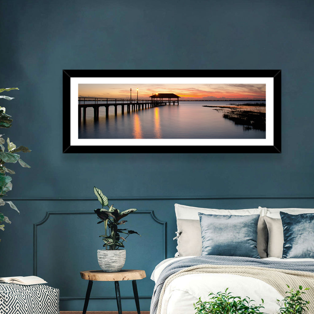 Lake Jackson Pier Sunset Wall Art