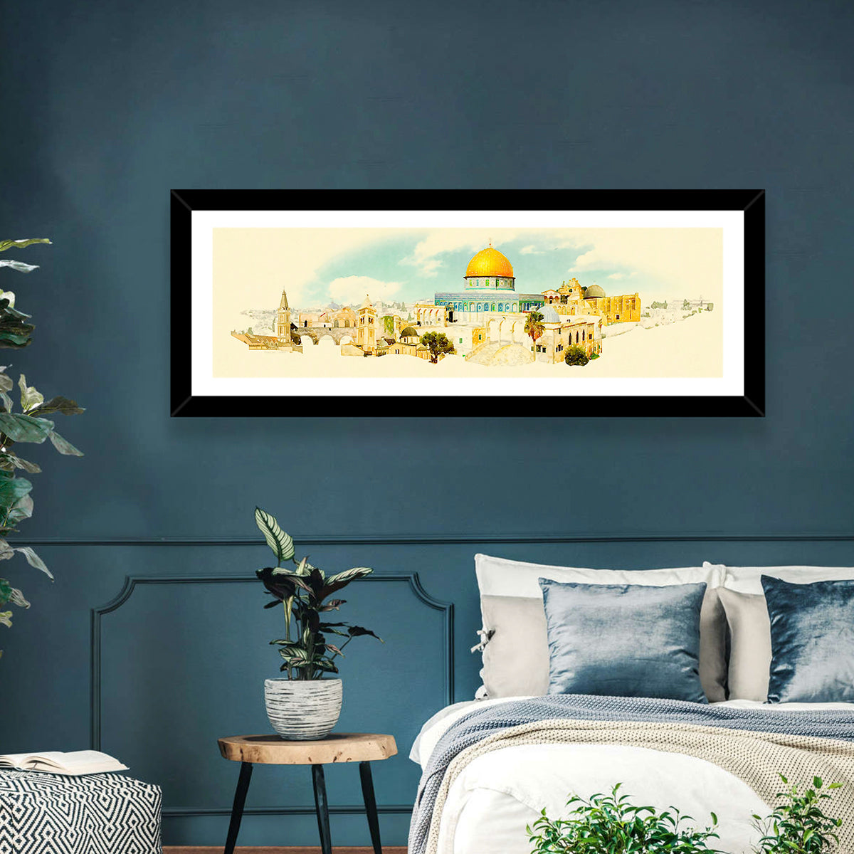 Golden Dome of the Rock, Jerusalem Wall Art in a room, panoramic