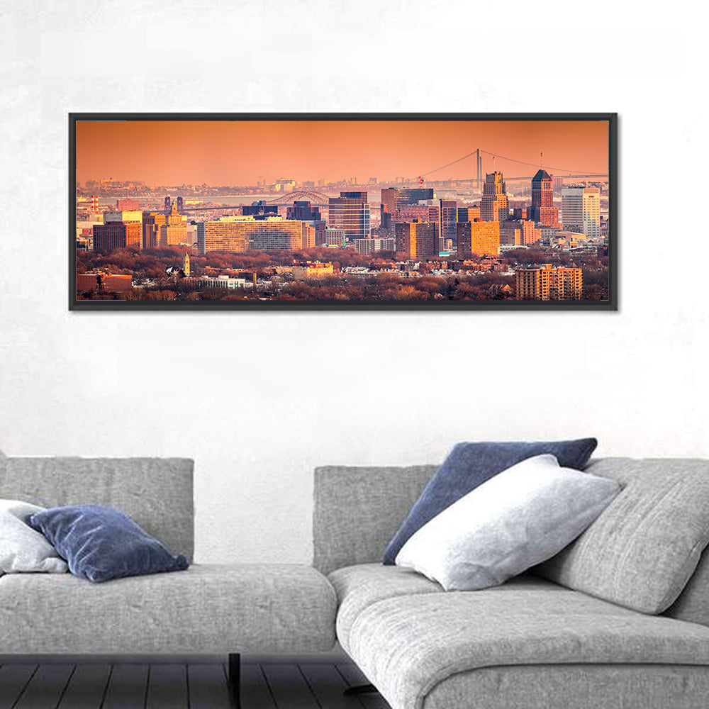 Newark Golden Hour Skyline Wall Art