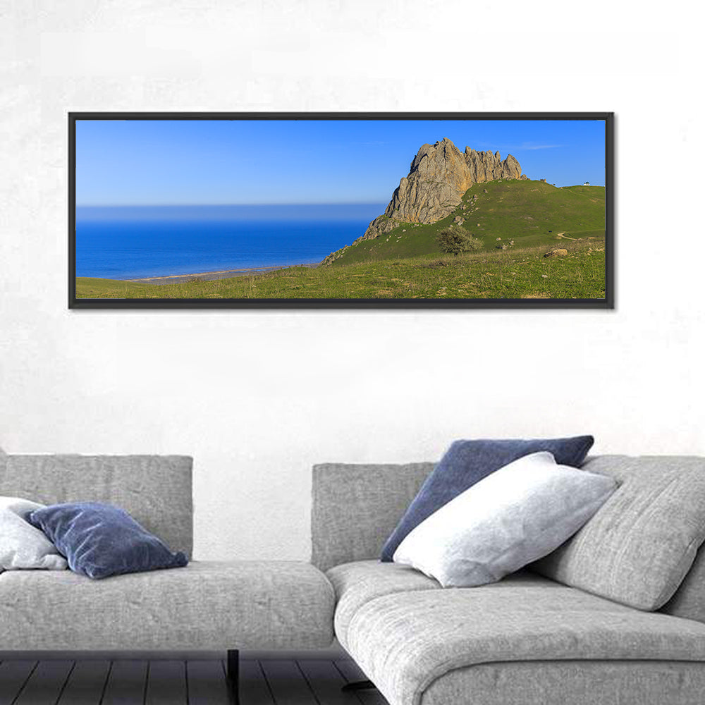 Beshbarmak Mountain Wall Art in a room, panoramic
