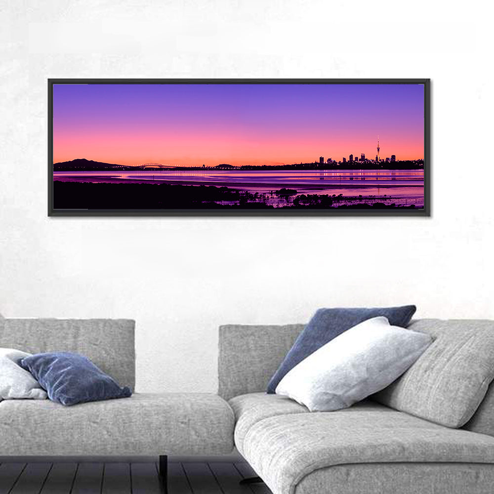 Auckland Skyline at Twilight Wall Art
