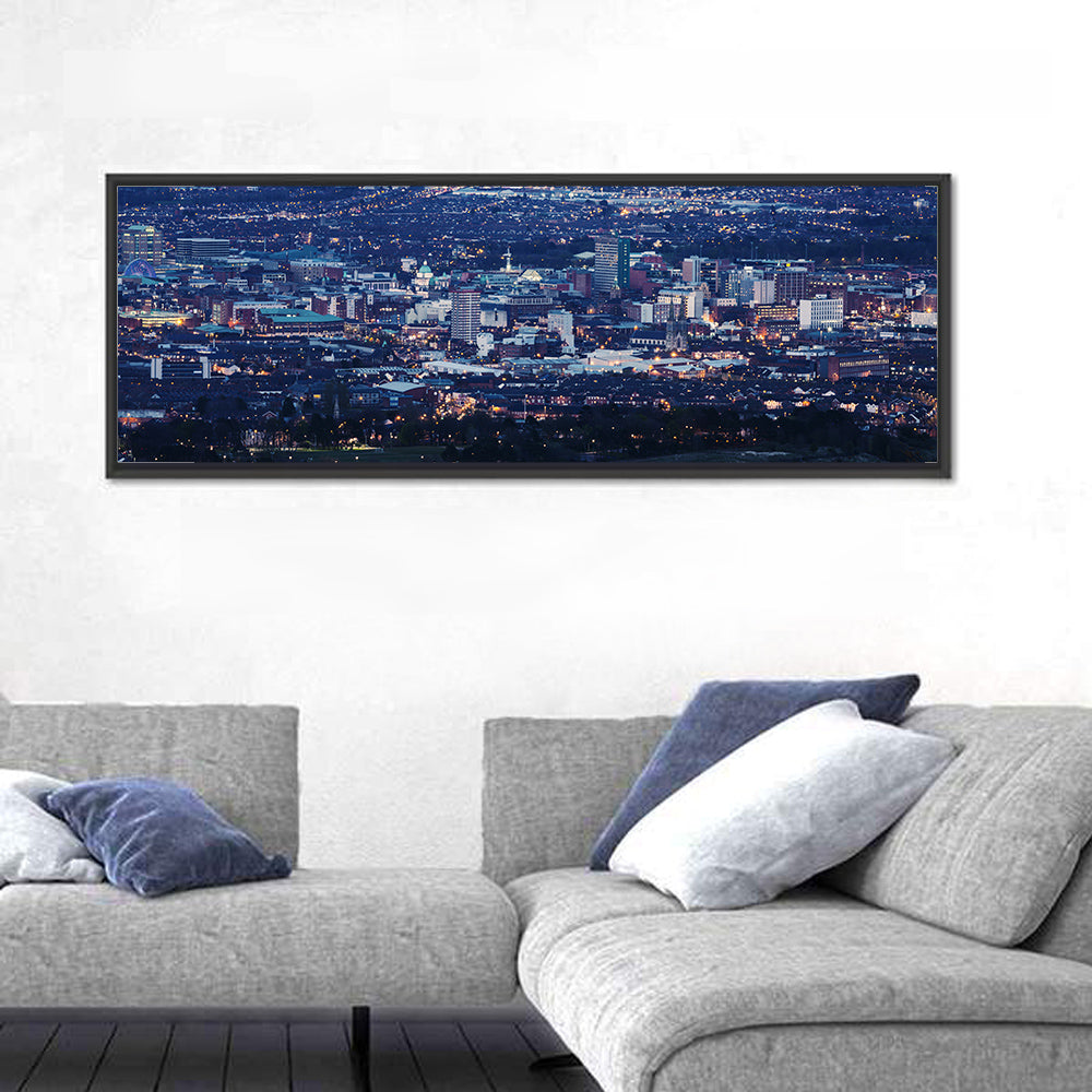 Belfast Blue Hour Skyline Wall Art