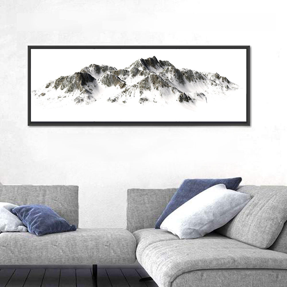 Winter Snow-capped Mountain Range Wall Art