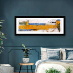 Lake Reflection in Yellow and Blue Wall Art