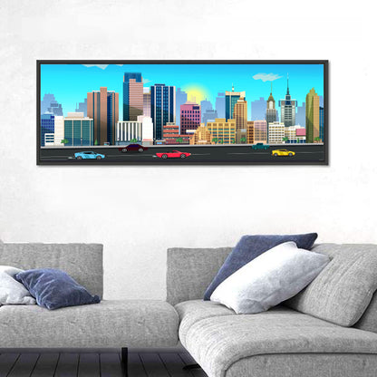 Digital City Landscape Wall Art