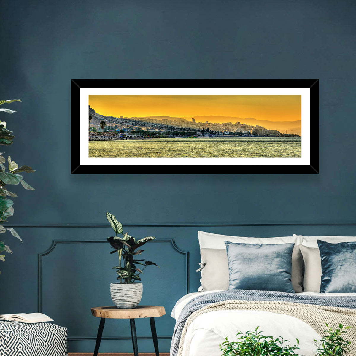Tiberias City From Sea of Galilee Wall Art