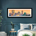 Tobin Bridge to Boston Skyline at Golden Hour Wall Art