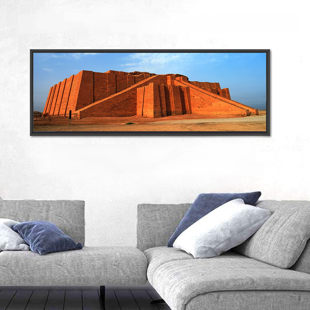 Great Ziggurat of Ur Wall Art in a room, panoramic