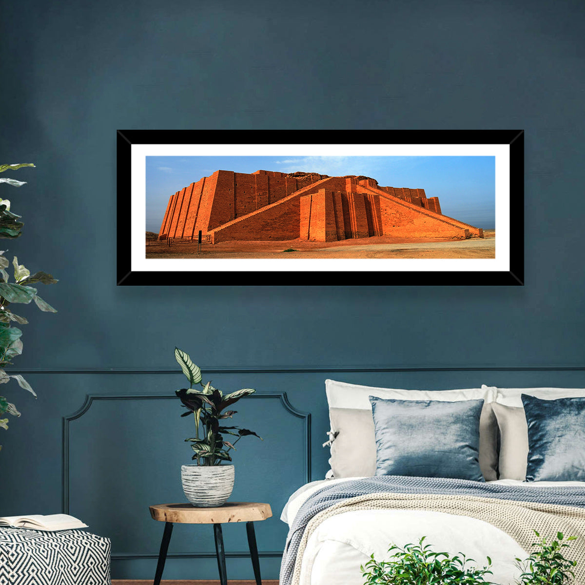 Great Ziggurat of Ur Wall Art in a room, panoramic