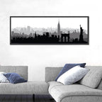 New York Skyline Silhouette Wall Art