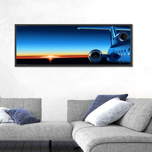 Airplane Sunrise Wall Art