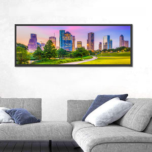 Houston City Skyline Wall Art