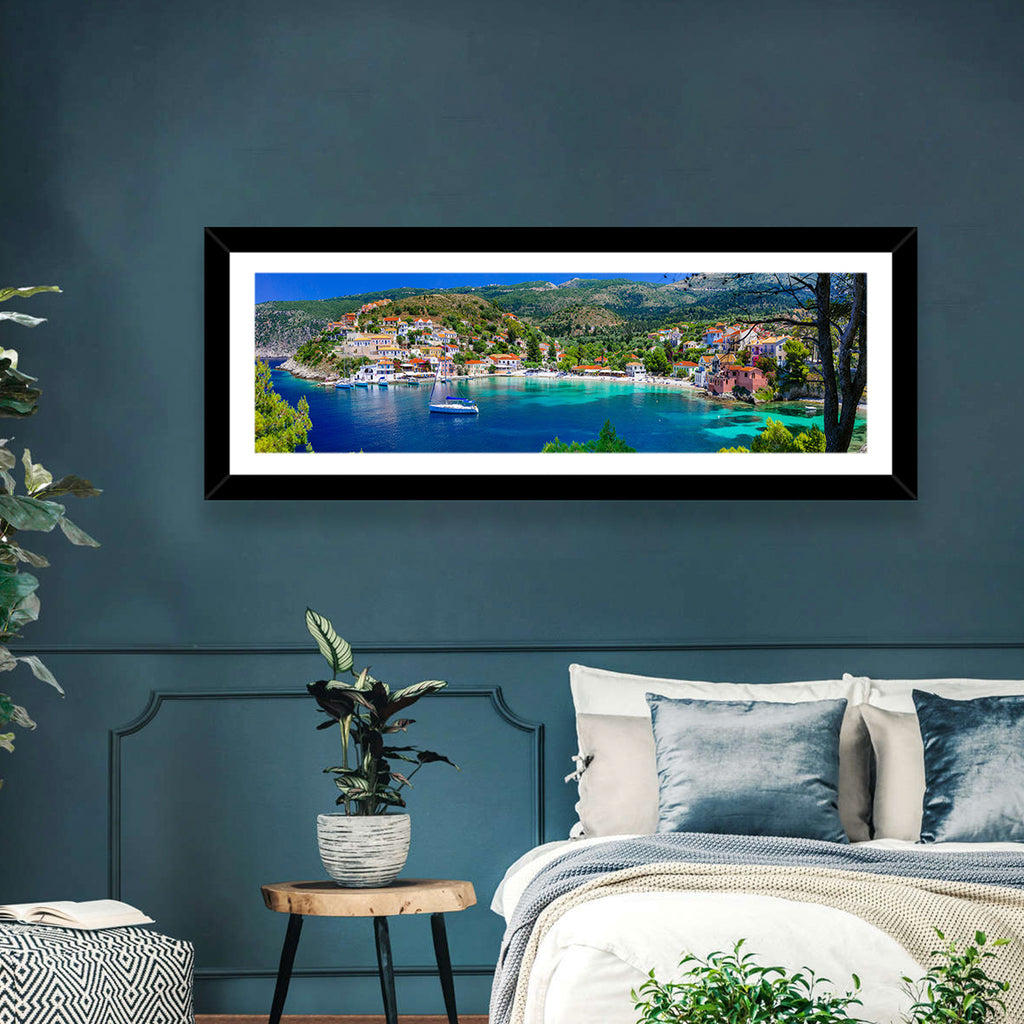 Assos Village Harbor View Wall Art