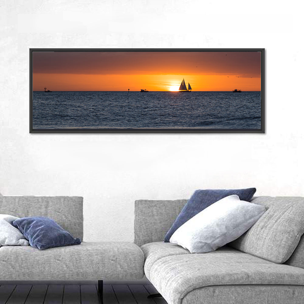 Florida Sailboat Sunset Wall Art