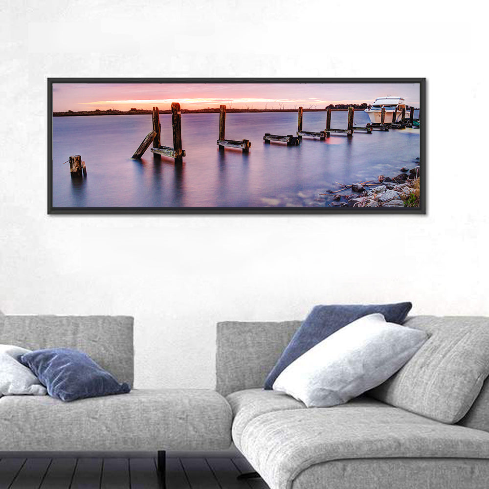 Bayou Lafourche Dock Sunrise Wall Art
