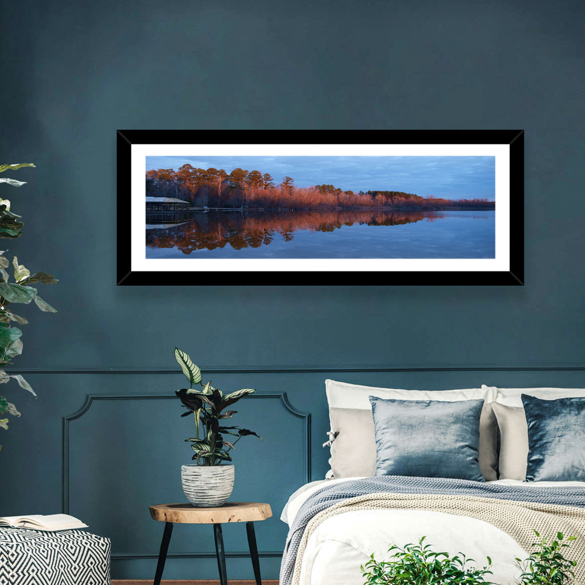 Lake Livingston Pier at Golden Hour Wall Art