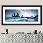 Reynisdrangar Sea Stacks Night Wall Art