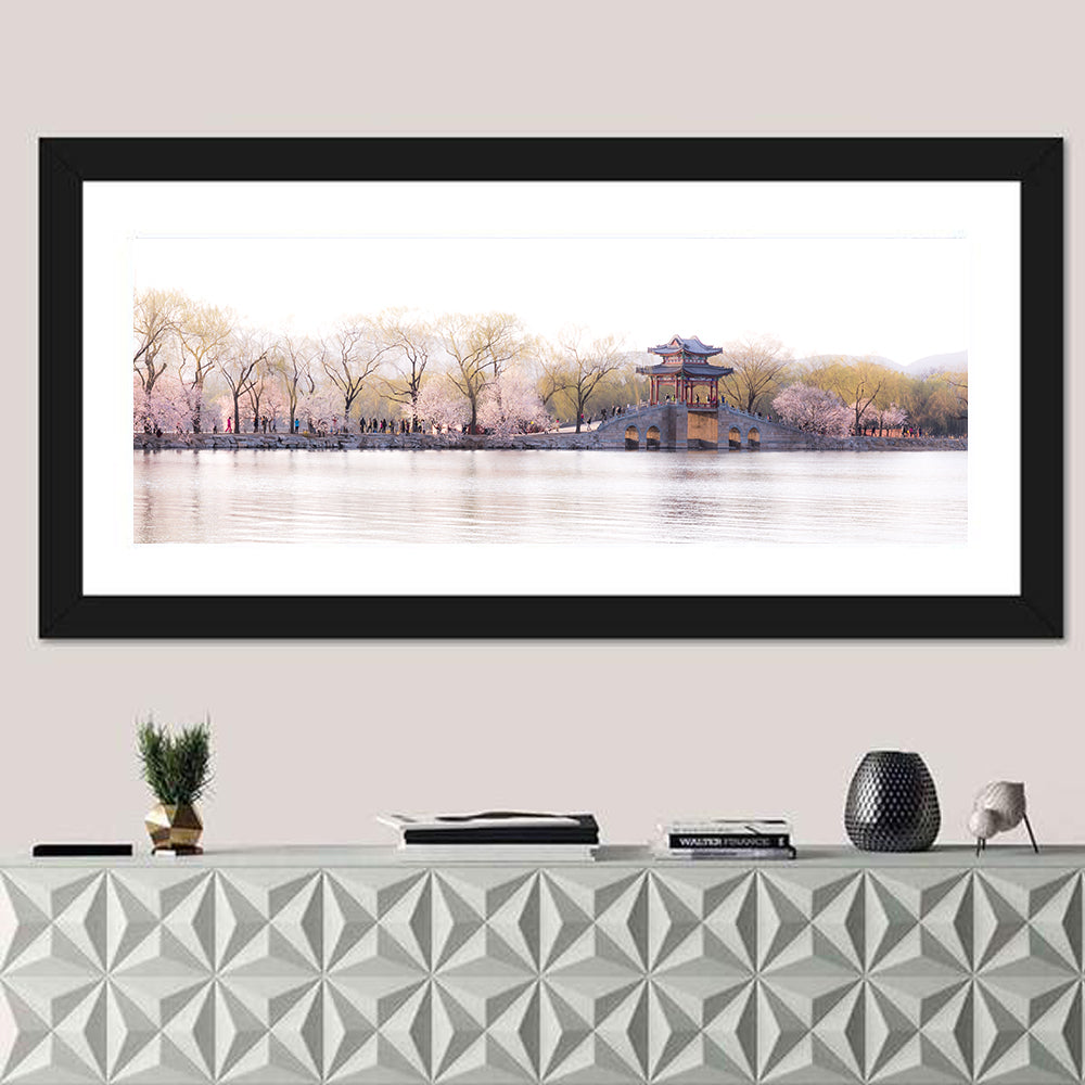 Summer Palace Bridge, Beijing Wall Art in a room, panoramic
