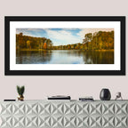 Seneca Lake Autumn Reflection Wall Art