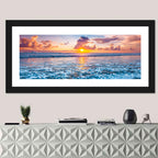 Sunburst Ocean Wave Wall Art