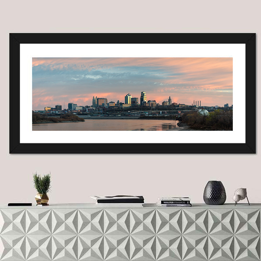Kansas City Sunset Skyline Wall Art