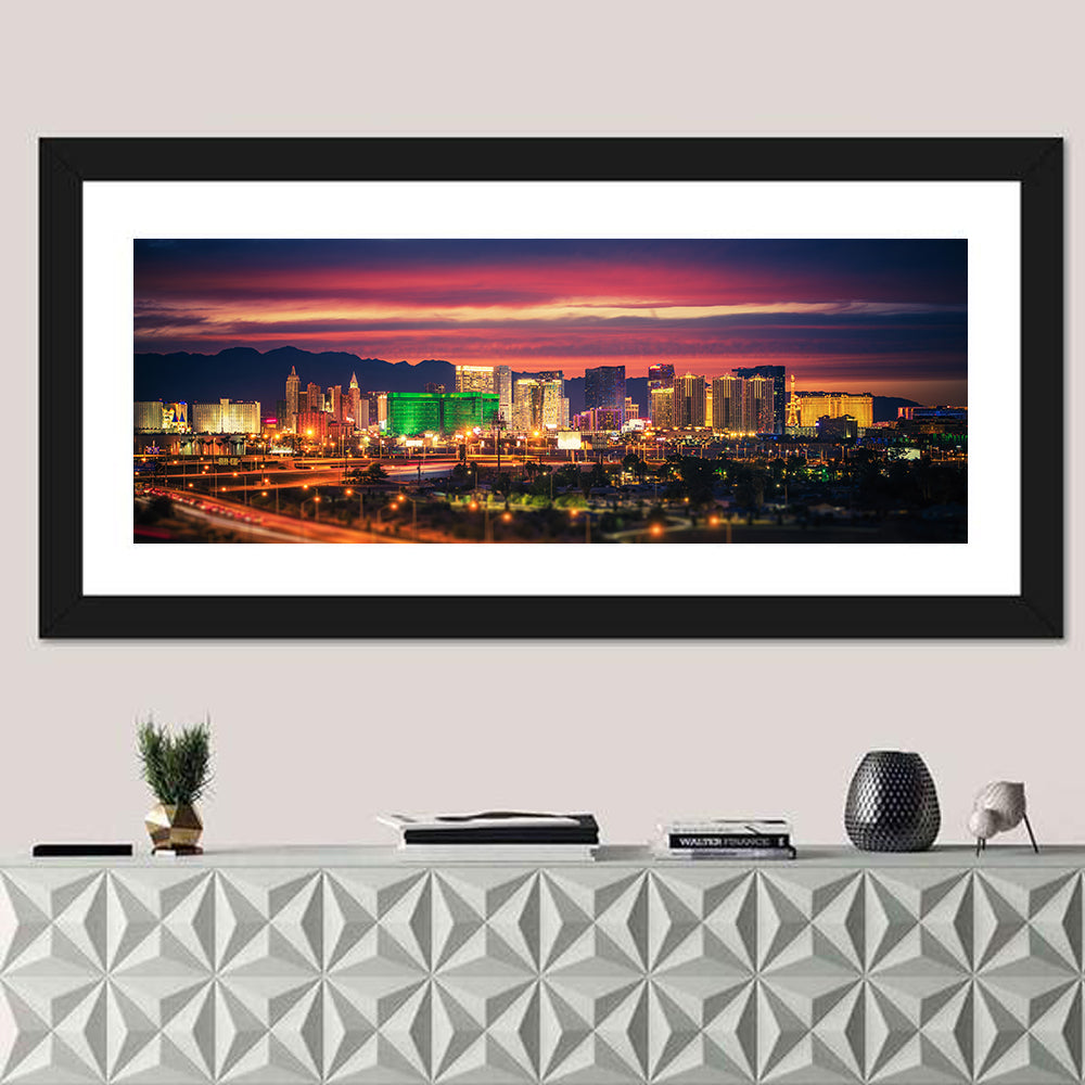 Las Vegas Twilight Skyline Wall Art