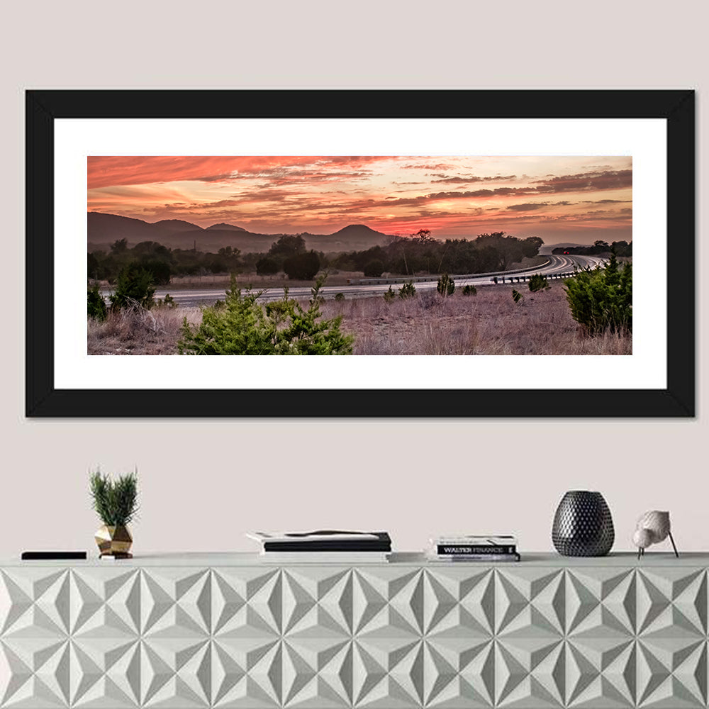 Sunset Curve on Texas Highway 16 Wall Art