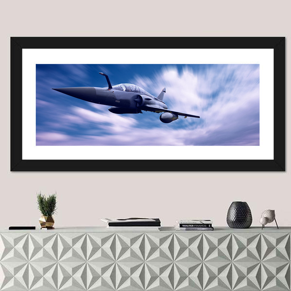 Supersonic Fighter Jet Over Ocean Wall Art