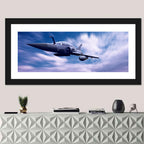 Supersonic Fighter Jet Over Ocean Wall Art