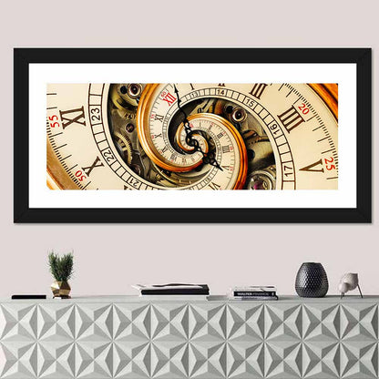 Retro Spiral Clock Wall Art