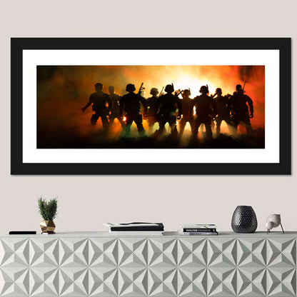 Military Soldiers Group Wall Art