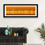 Flamingo Line at Golden Hour Wall Art