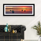 Lake Mendota Sailboats at Sunset Wall Art