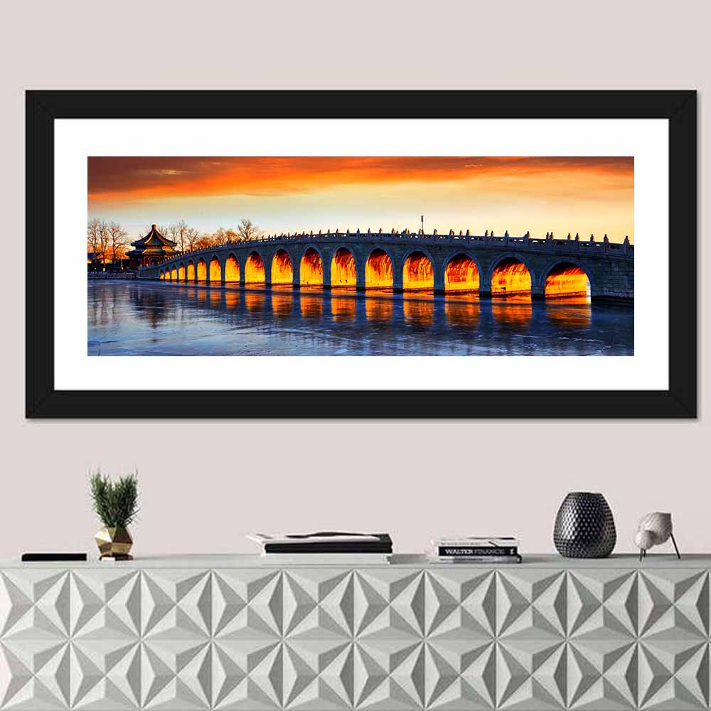 Seventeen-arch Bridge at Golden Hour Wall Art
