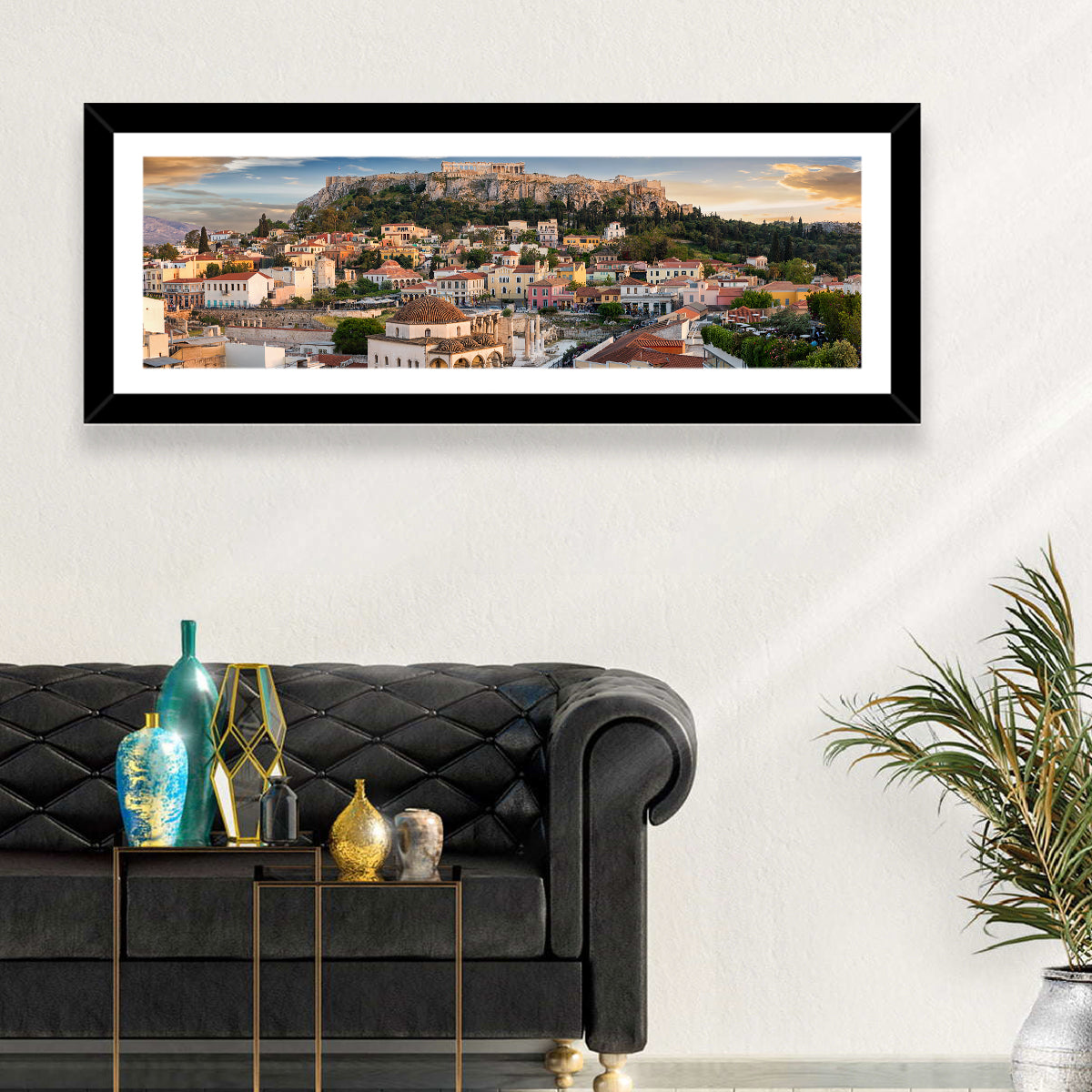 Acropolis and Parthenon Over Athens at Golden Hour Wall Art