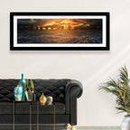 Viking Longships at Sunset Wall Art