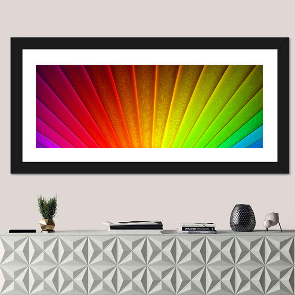 Geometric Rainbow Rays Wall Art