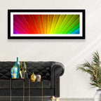 Geometric Rainbow Rays Wall Art