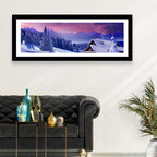 Snowy Mountain Cabin Wall Art