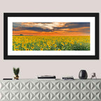 Golden Hour Sunflower Field Wall Art