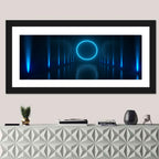 Glowing Neon Corridor Wall Art
