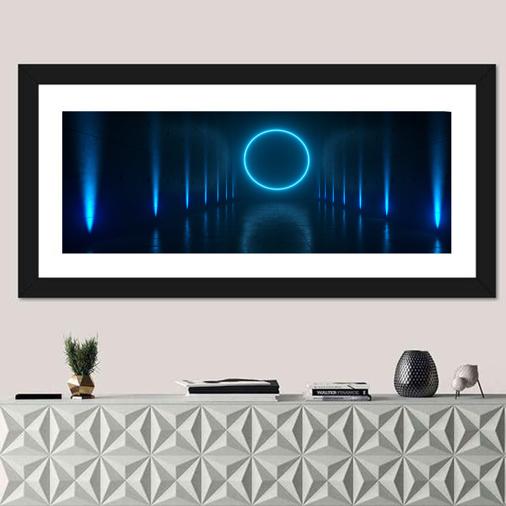 Glowing Neon Corridor Wall Art