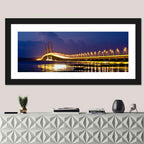 Suramadu Bridge at Dusk Wall Art