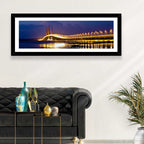 Suramadu Bridge at Dusk Wall Art