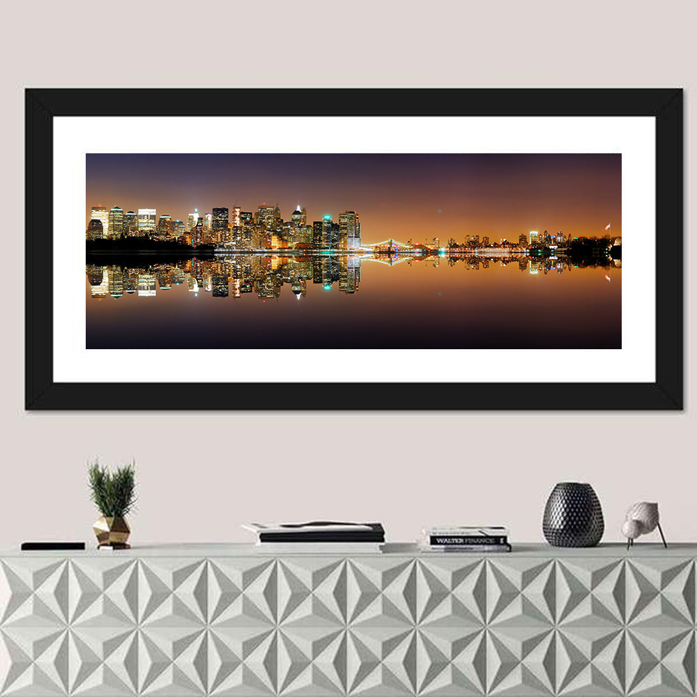Manhattan Twilight Reflection Wall Art