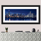 Chicago Night Skyline with Willis Tower Wall Art