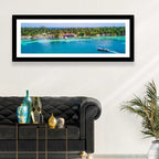 Belize Reef Island Pier Wall Art