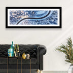 Winding Snow-covered Forest Road Wall Art